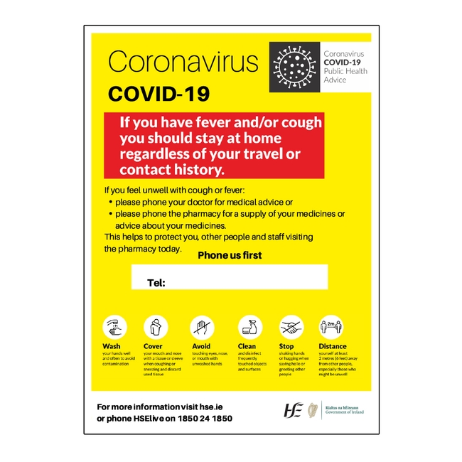 COVID-19 Pharmacy Door Sign