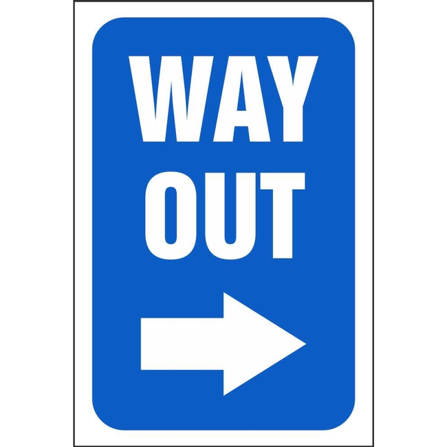 Way Out Right Arrow Car Park Signs | Car Park Information Signs