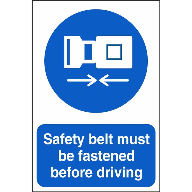 Safety Belt Must Be Worn Signs Mandatory Construction Safety Signs