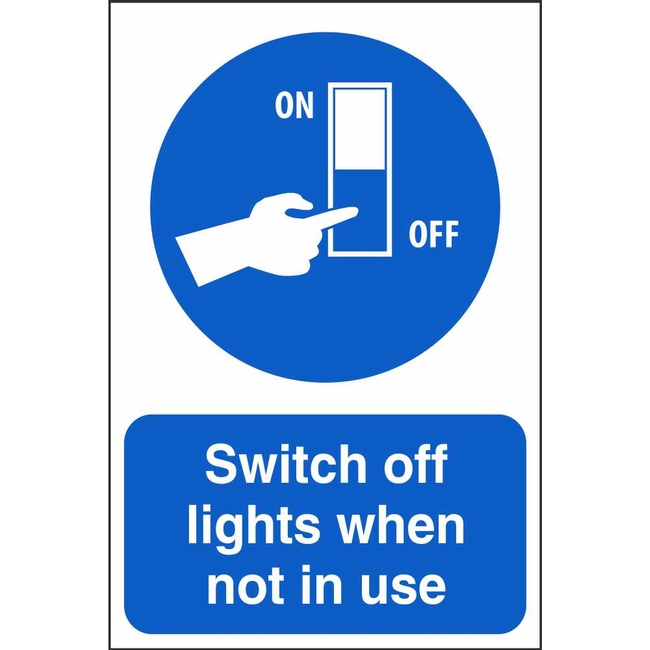 Switch Off Lights Signs Mandatory Construction Safety Signs Ireland