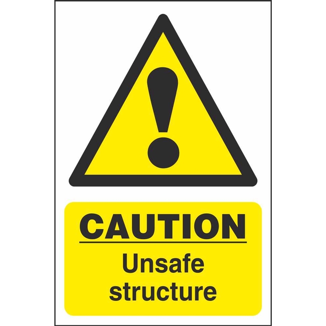Caution Unsafe Structure Signs Hazard Construction Safety Signs Ireland