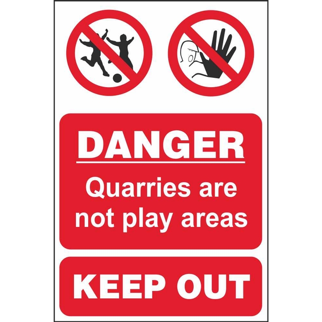 Danger Quarries Are Not Play Areas Signs Quarry Safety Signage