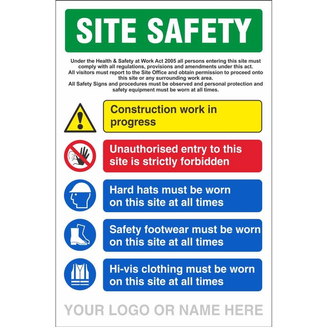Site Safety Construction Work In Progress Signs | Site Safety Signs