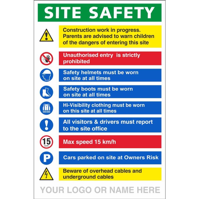 Site Safety Construction Work In Progress Parents Are Advised Signs Site Safety Signs