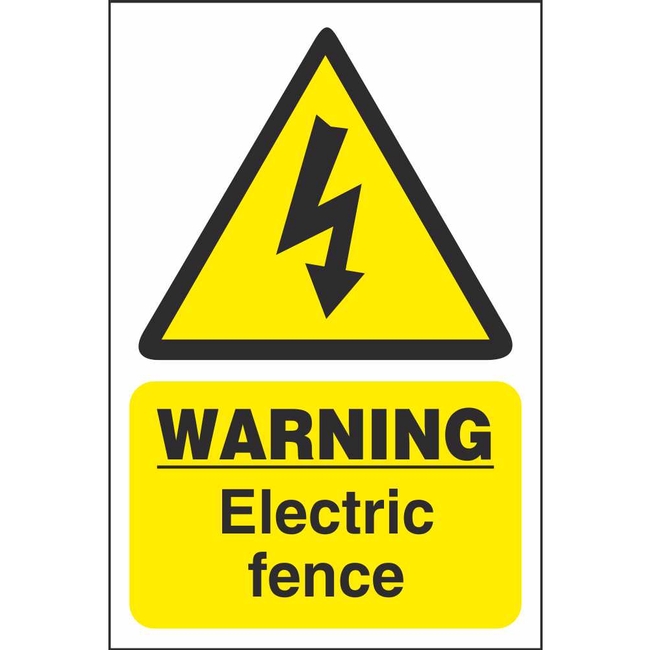 Warning Electric Fence Signs Site Security Safety Signs