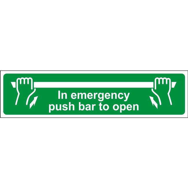 In Emergency Push Bar To Open Labels| Emergency Escape Fire Exit Stickers