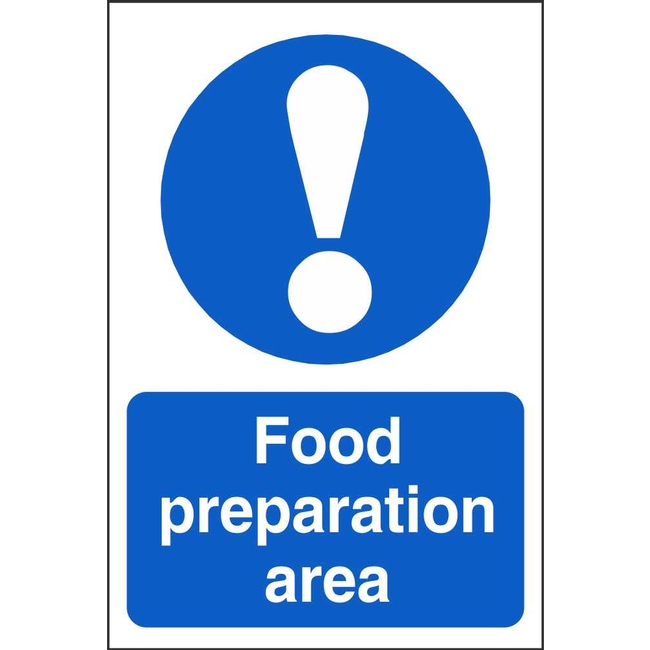 Food Preparation Area Mandatory Signs | Food Hygiene Safety Signs