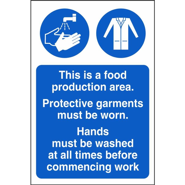 Protective Garments Must Be Worn Hands Must Be Washed Mandatory Signs