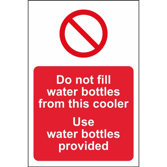 Do Not Fill Water Bottles From This Cooler Multi Notice Hygiene Signs