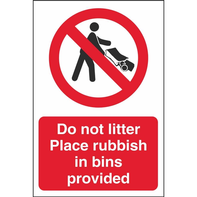 Do Not Litter Signs Prohibitory Workplace Safety Signs Ireland