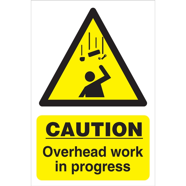 Overhead Works in Progress Sign