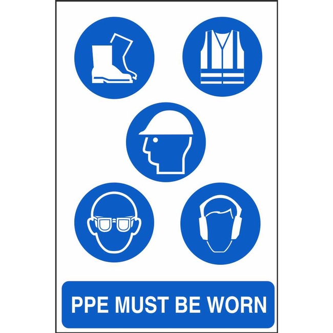 PPE Must Be Worn Signs Multi Message Workplace Safety Signs Ireland
