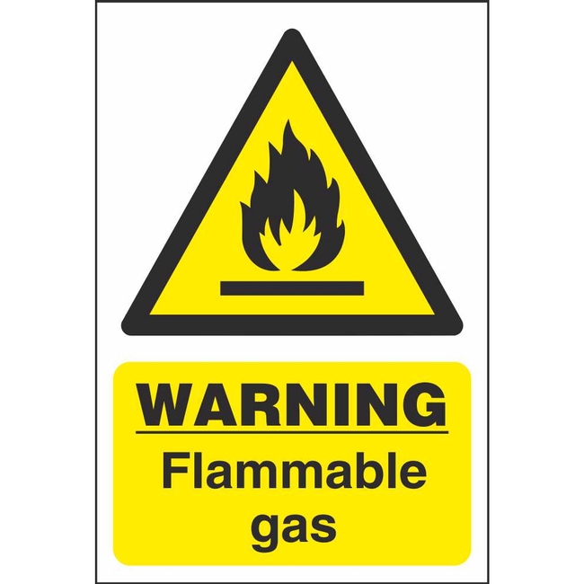 Flammable Gas Warning Signs Chemical Hazards Workplace Safety Signs