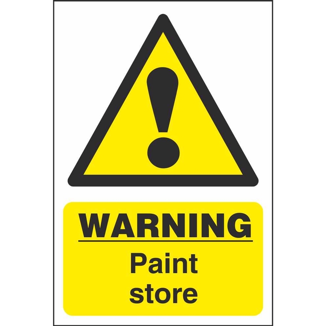 Warning paint store Safety sign 