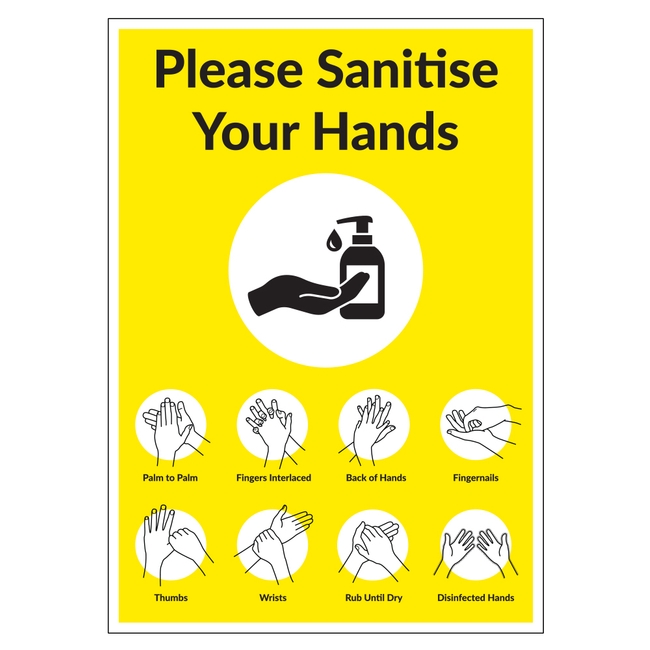 COVID-19 School Please Sanitise Your Hands Sign