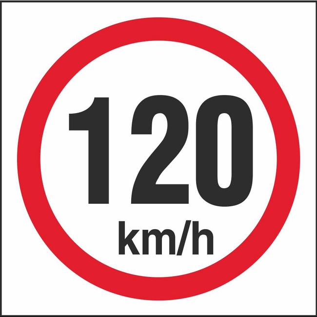 RUS 039 Speed Limit 120km/h | Regulatory Traffic Road Safety Signs