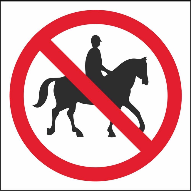 RUS 056 No Horse Riding Regulatory Traffic Road Safety Signs Ireland