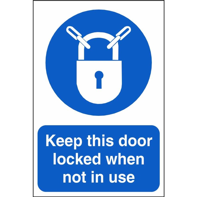 Keep This Door Locked Signs Mandatory Security Safety Signs