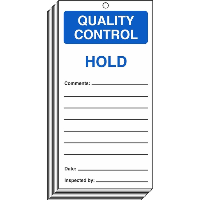 Quality Control Hold Tags Quality Control Safety Tags Ireland