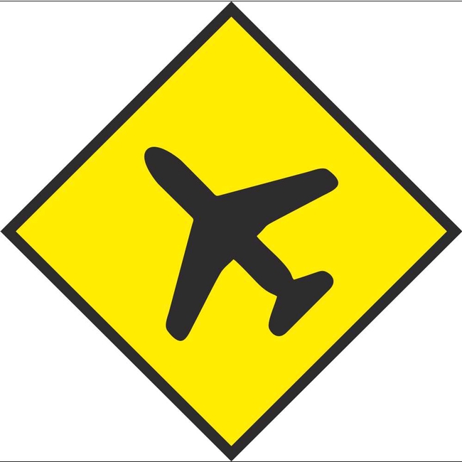 W 165 Low Flying Aircraft | Road Warning Signs Ireland | PD Signs