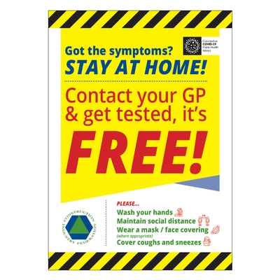 CIF Got The Symptoms Stay At Home Sign