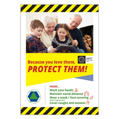 CIF Because You Love Them Protect Them Sign