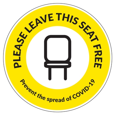 Social Distancing Seat Stickers Table Coronavirus Safety Stickers