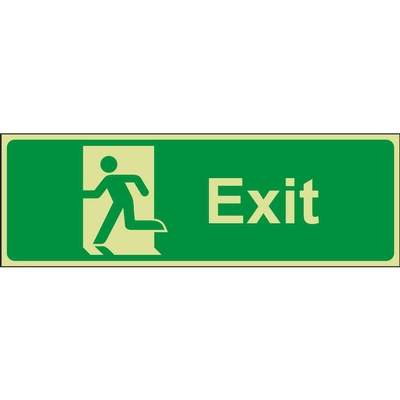 Exit Left Emergency Escape Photoluminescent Sign Exit Left Emergency Escape Photoluminescent Sign