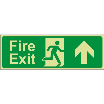 Fire Exit Up (Arrow) Emergency Escape Photoluminescent Sign Fire Exit Up (Arrow) Emergency Escape Photoluminescent Sign
