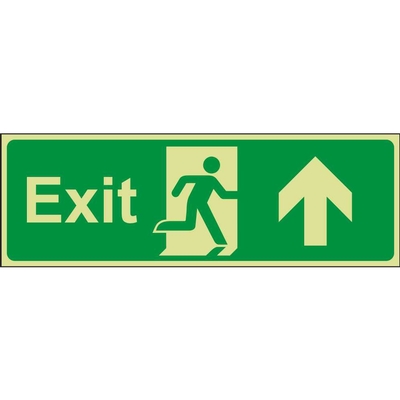 Exit Up (Arrow) Emergency Escape Photoluminescent Sign Exit Up (Arrow) Emergency Escape Photoluminescent Sign