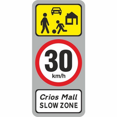 Slow Zone Regulatory Sign