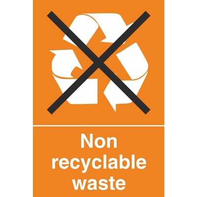 Non Recyclable Waste Recycling Sign Non Recyclable Waste Recycling Sign