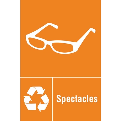 Spectacles Waste Recycling Sign Spectacles Waste Recycling Sign