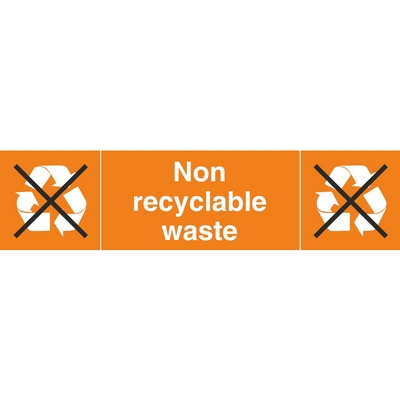 Non Recyclable Landscape Waste Recycling Sign Non Recyclable Landscape Waste Recycling Sign