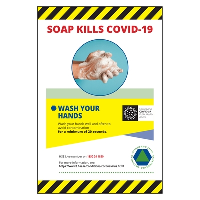 Soap Kills COVID-19 Sign Soap Kills COVID-19 Sign