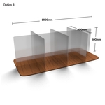 Desk Screen With Dividers